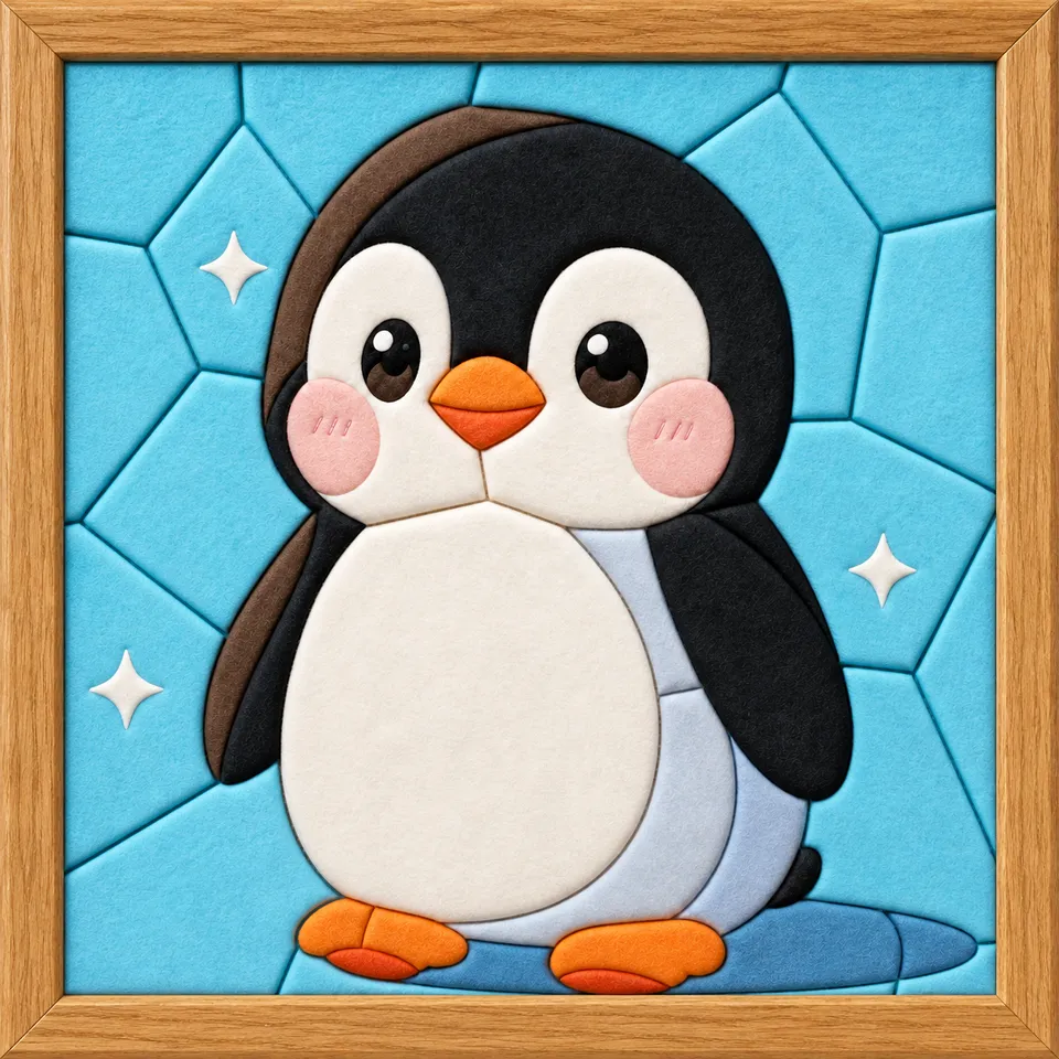 Penguin — Kinusaiga fabric art design preview