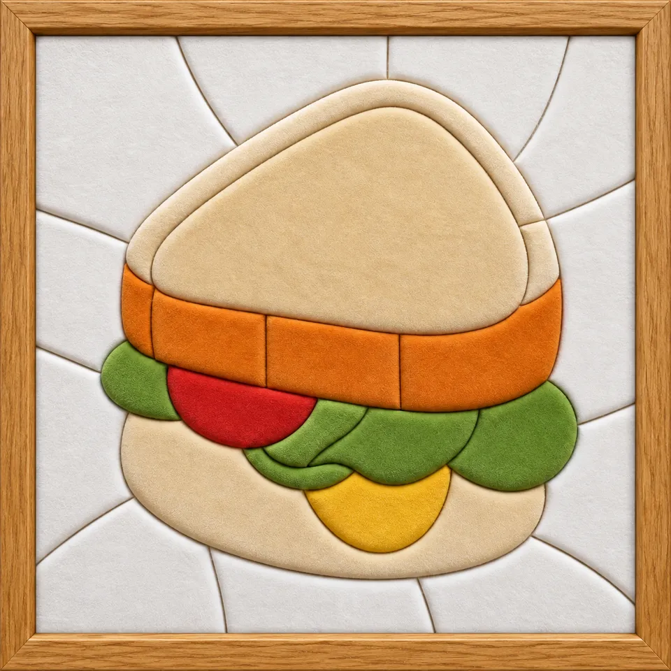 Burger — Kinusaiga fabric art design preview