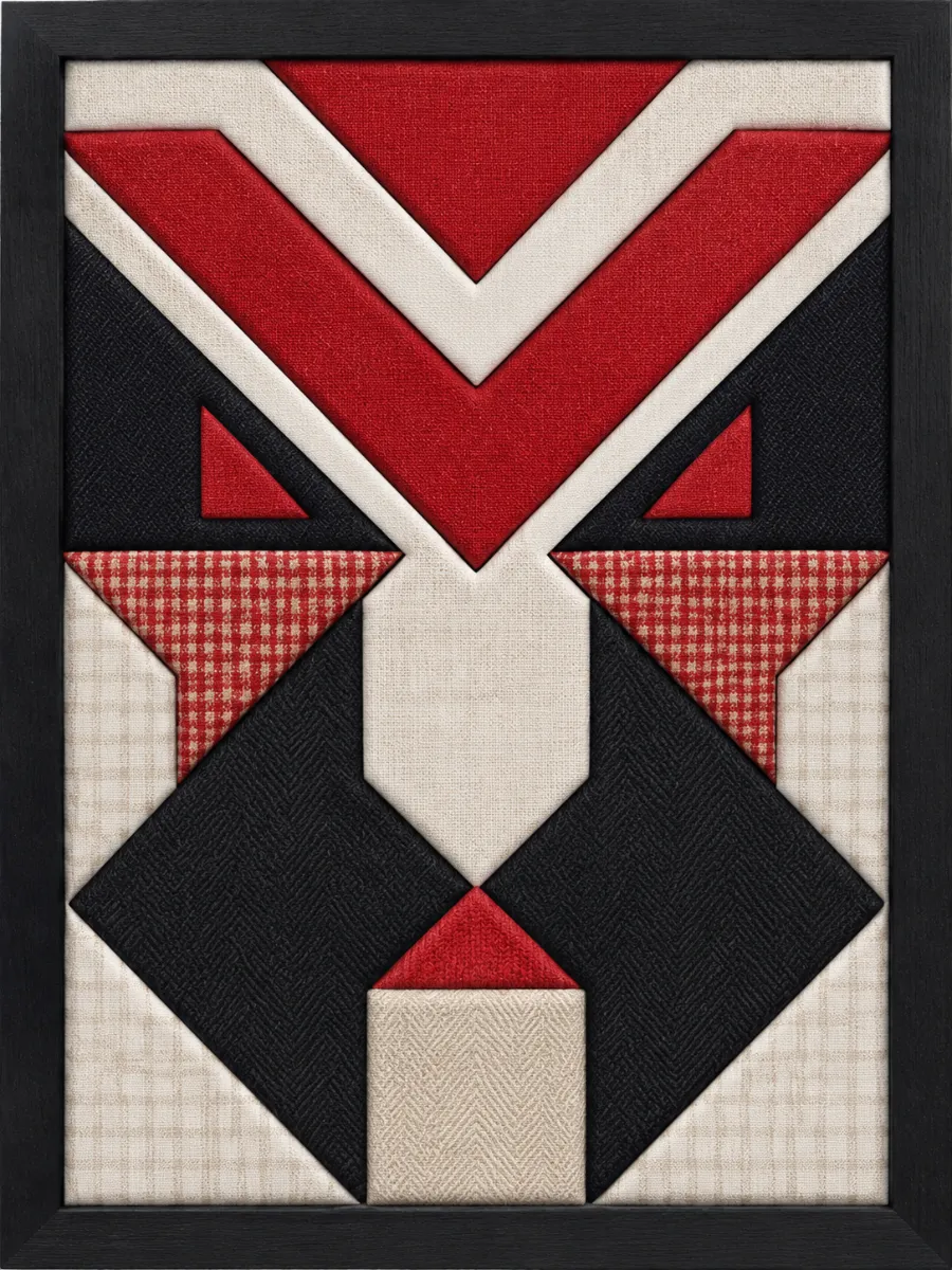 Geometric Quilt Block — Kinusaiga fabric art design preview