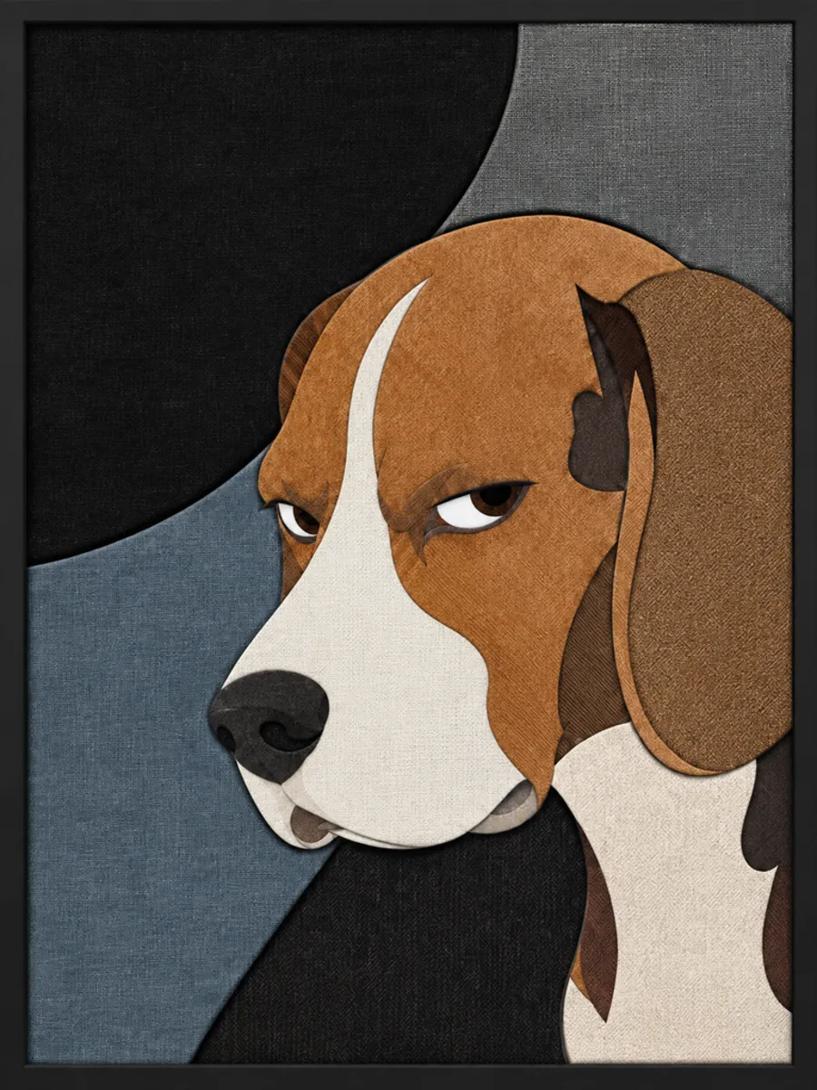 Beagle Dog Profile — Kinusaiga fabric art design preview