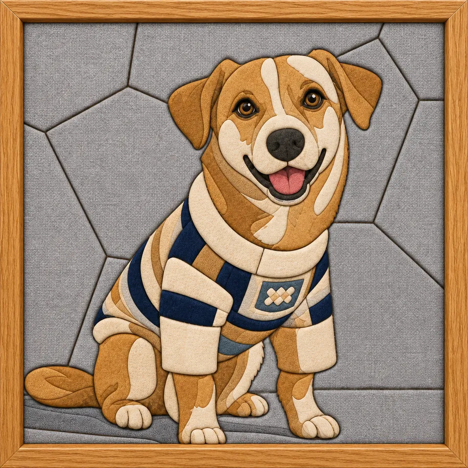 Uniform Dog — Kinusaiga fabric art design preview