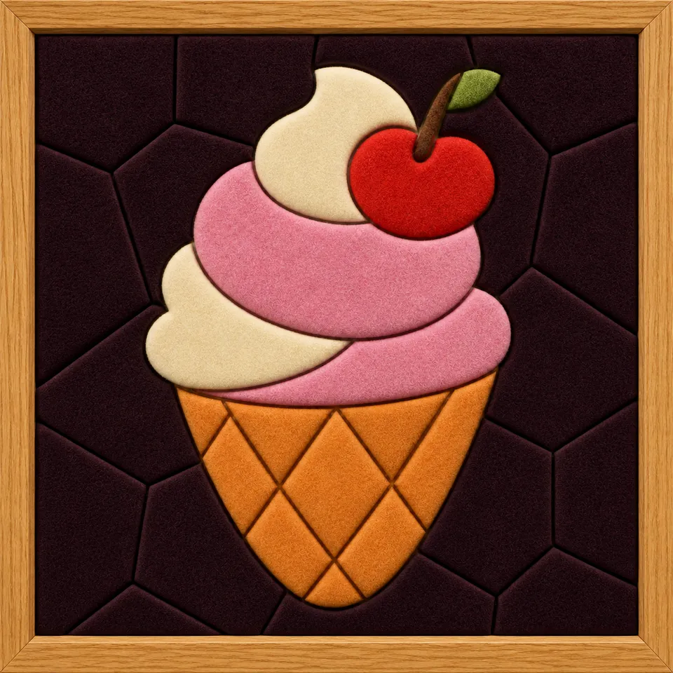Ice Cream — Kinusaiga fabric art design preview