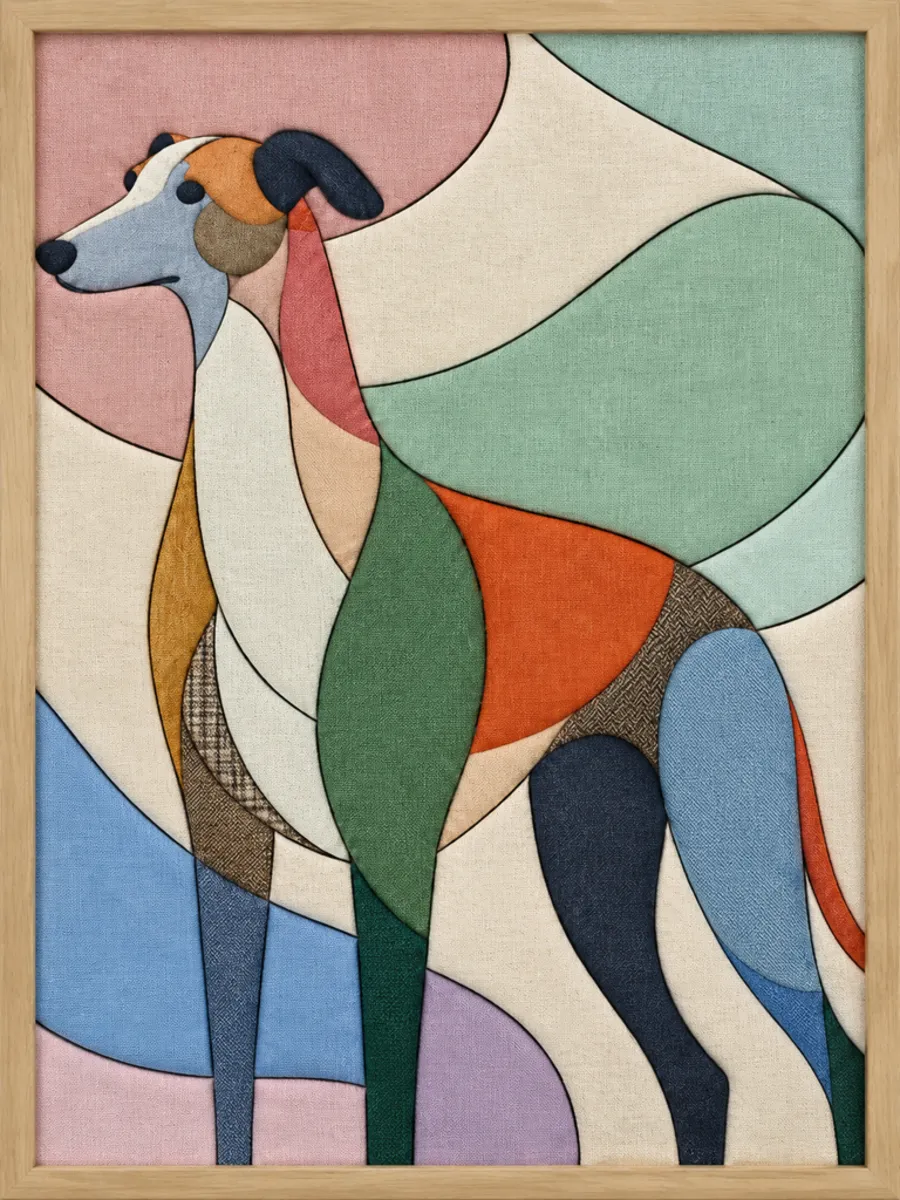 Greyhound Dog — Kinusaiga fabric art design preview