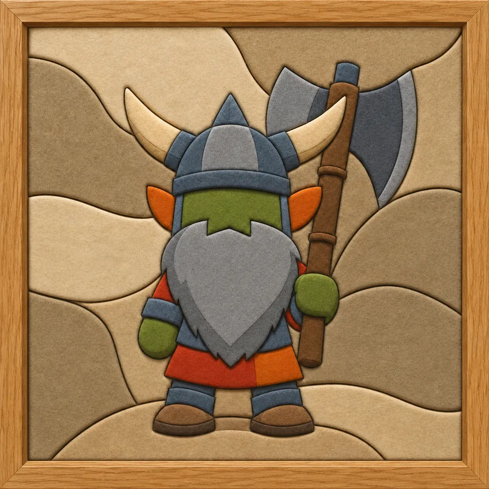 Viking Knight — Kinusaiga fabric art design preview