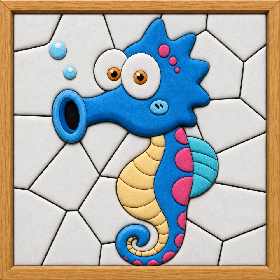 Seahorse — Kinusaiga fabric art design preview