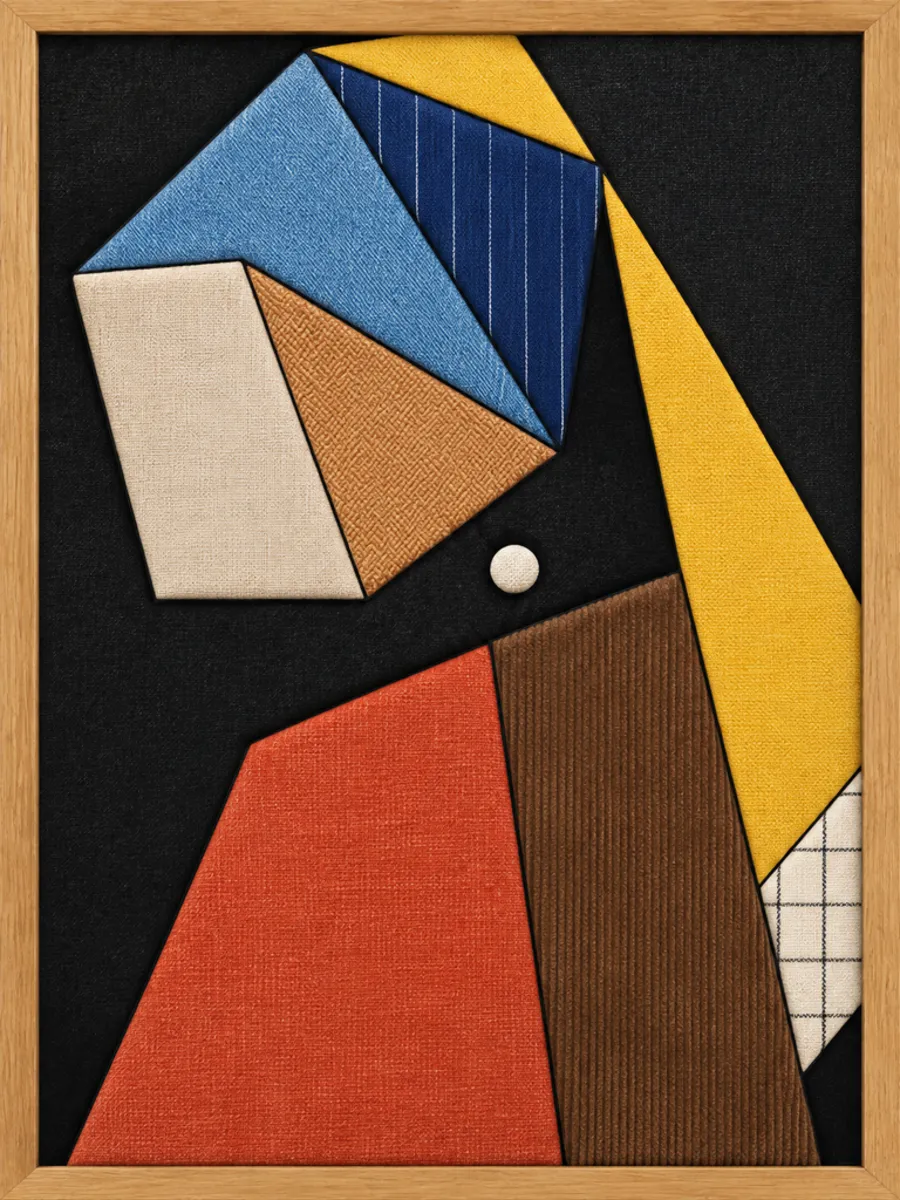 Geometric Colored Shapes — Kinusaiga fabric art design preview