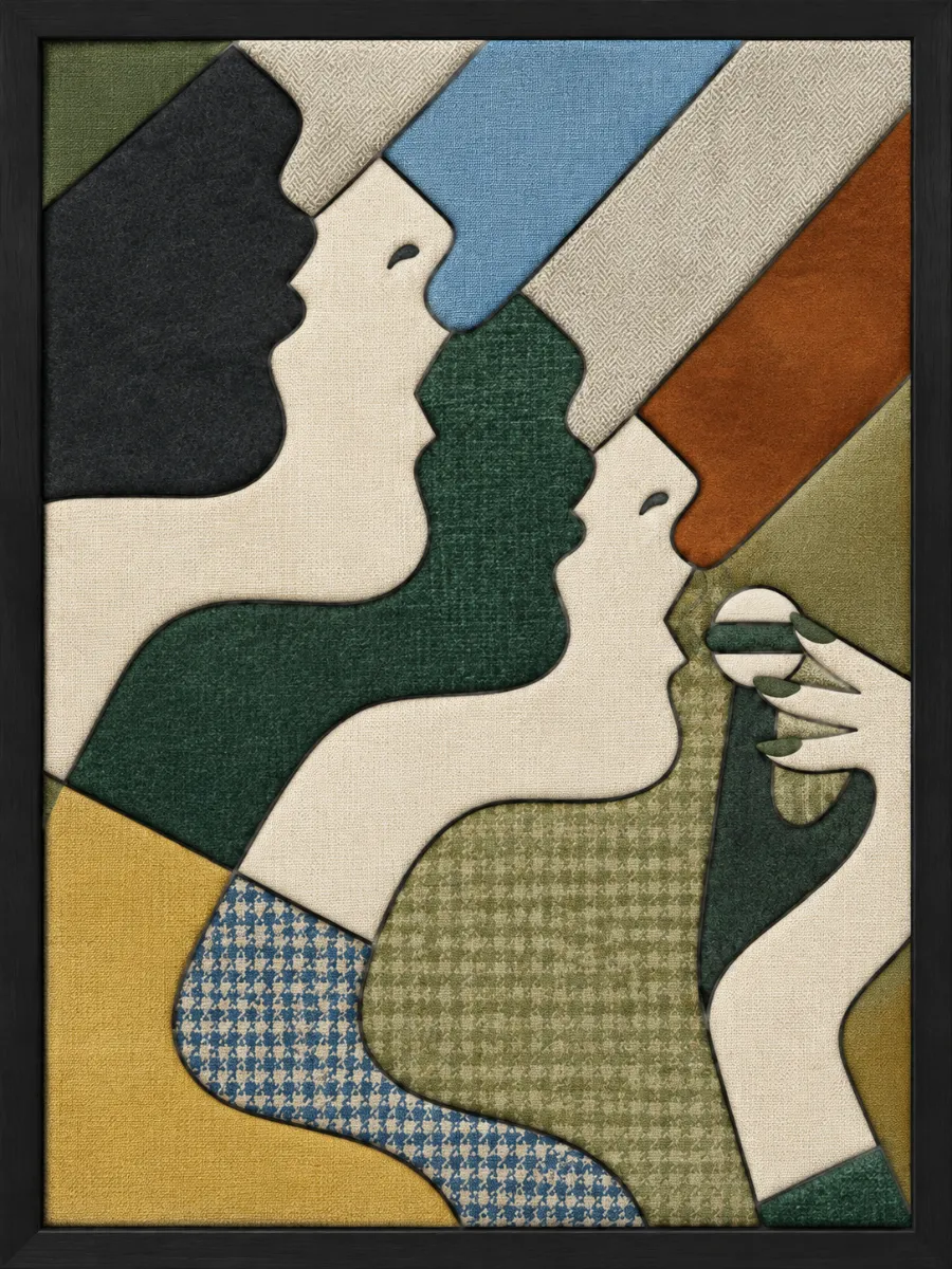 Person Drinking Coffee — Kinusaiga fabric art design preview