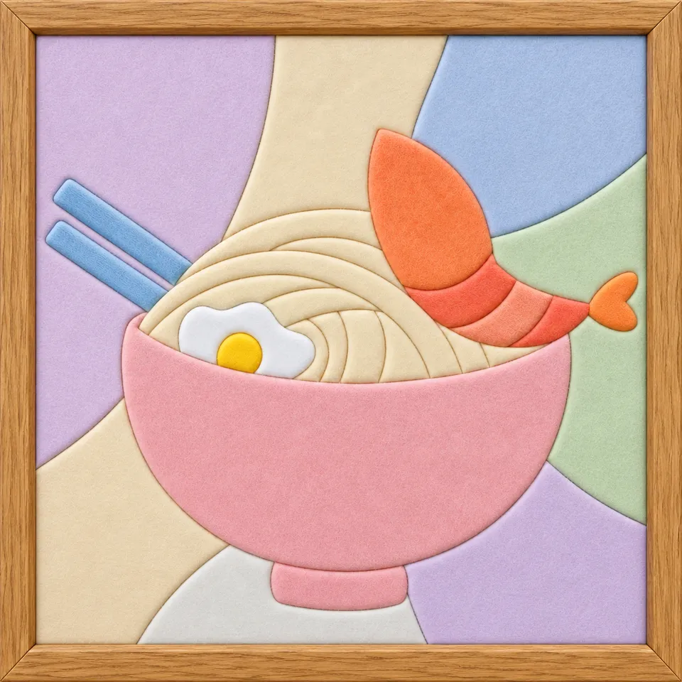 Ramen Bowl — Kinusaiga fabric art design preview