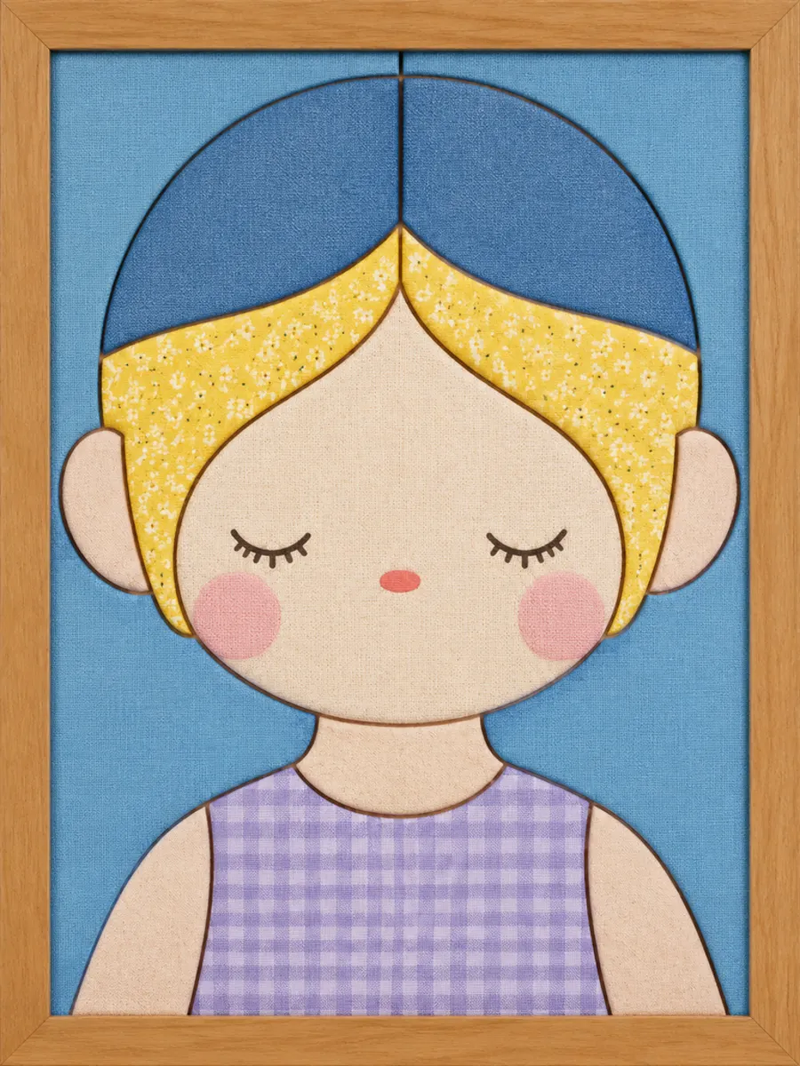 Girl with Yellow Hair — Kinusaiga fabric art design preview