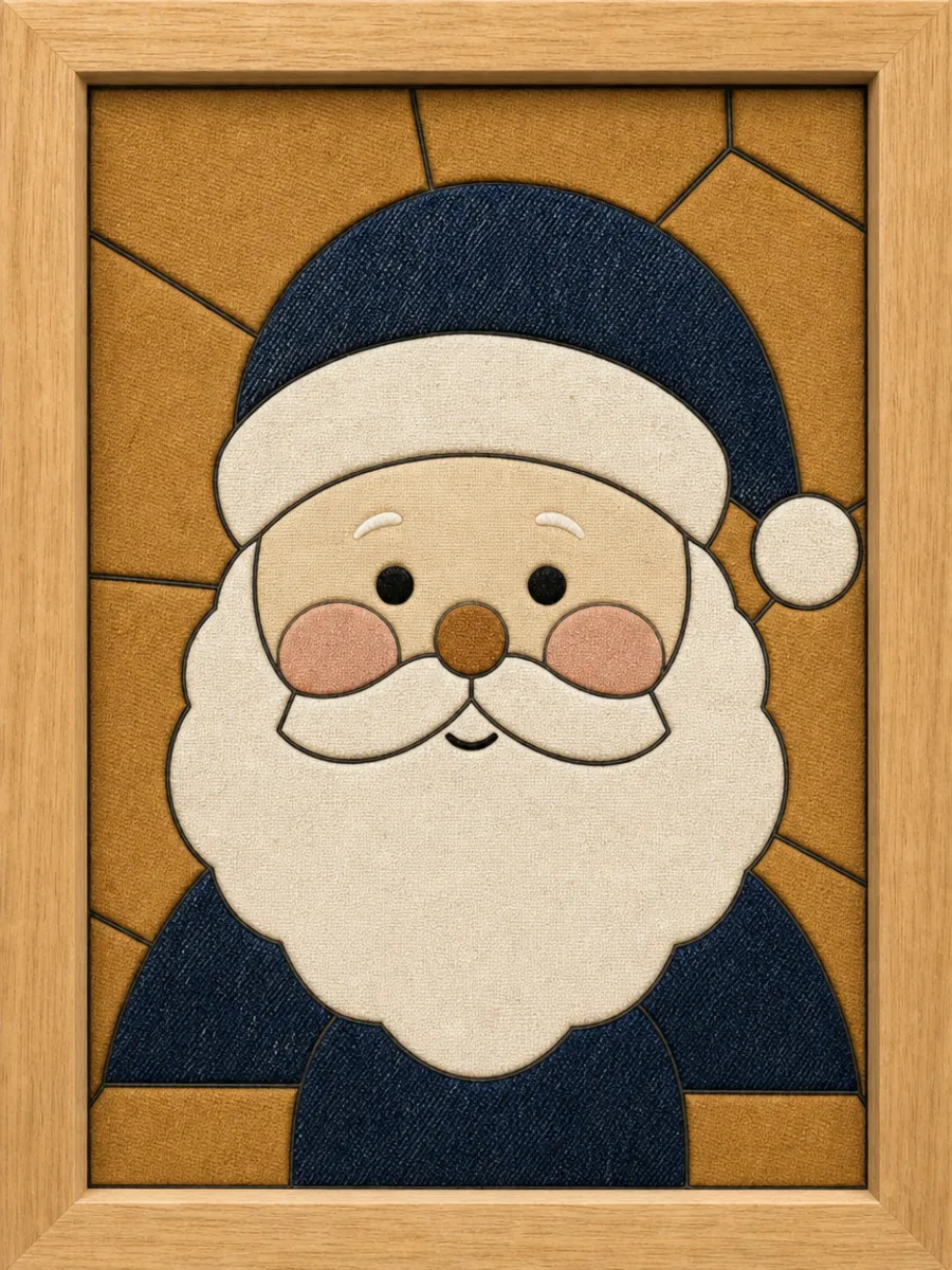 Santa Claus Face — Kinusaiga fabric art design preview