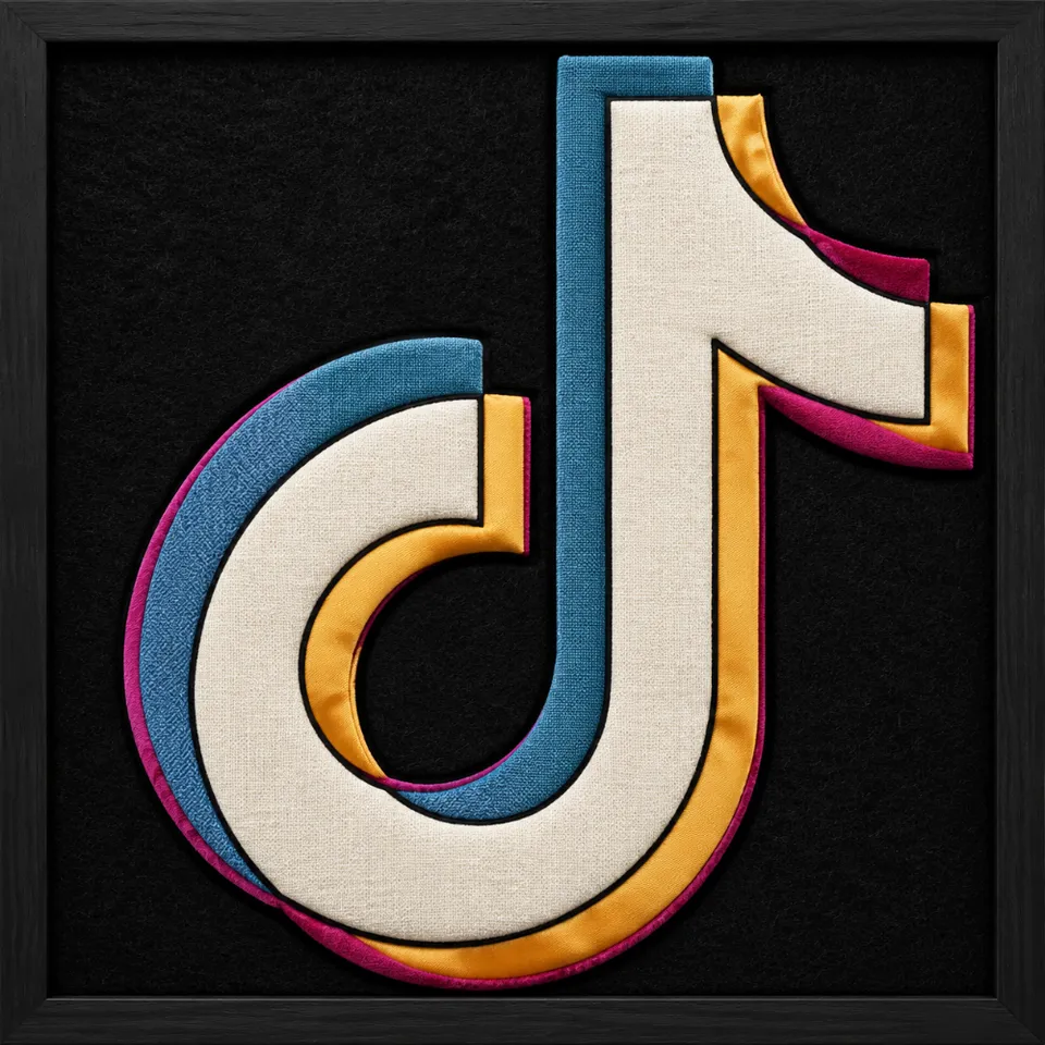 Musical Note Logo — Kinusaiga fabric art design preview