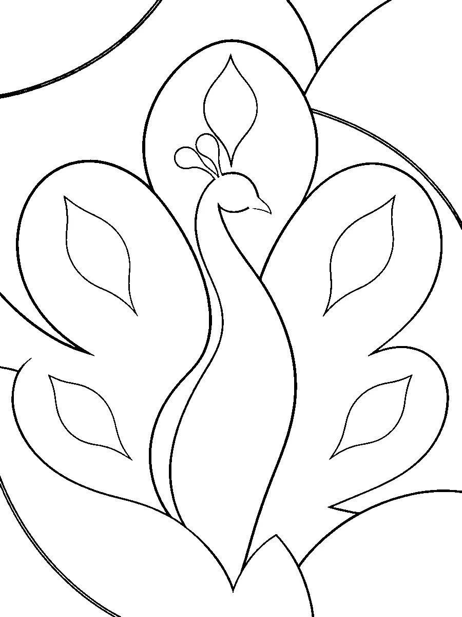 White Peacock — Kinusaiga fabric art design preview