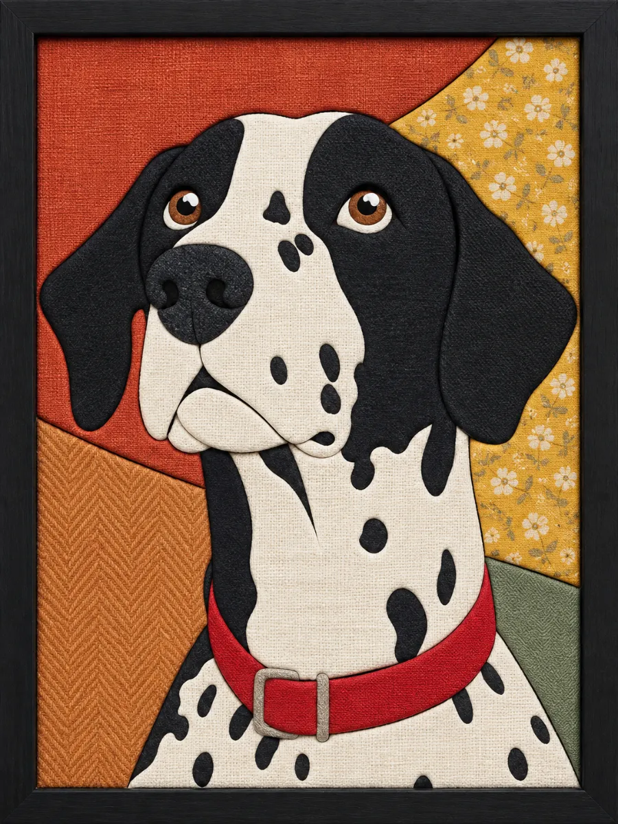 Dog Portrait — Kinusaiga fabric art design preview