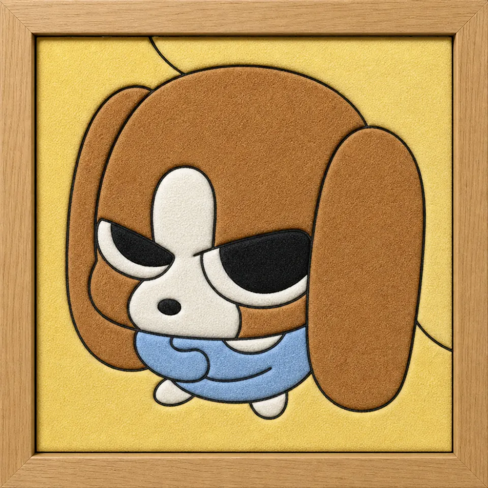Dog Portrait — Kinusaiga fabric art design preview