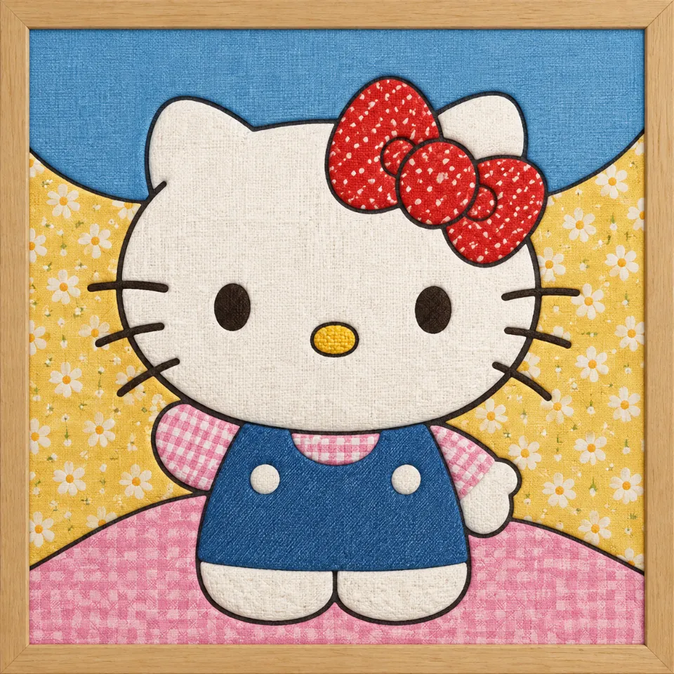 Hello Kitty Character — Kinusaiga fabric art design preview