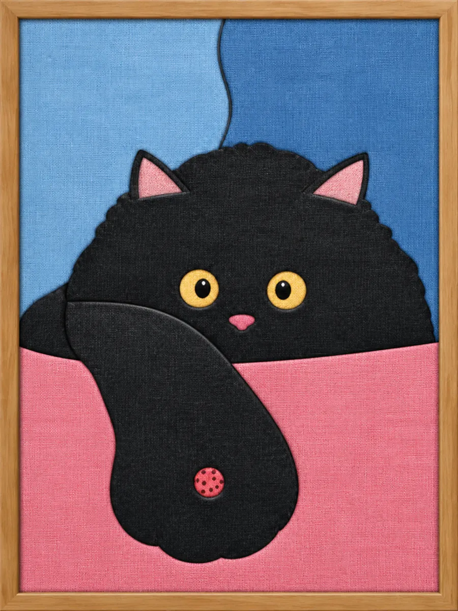 Cat Portrait — Kinusaiga fabric art design preview