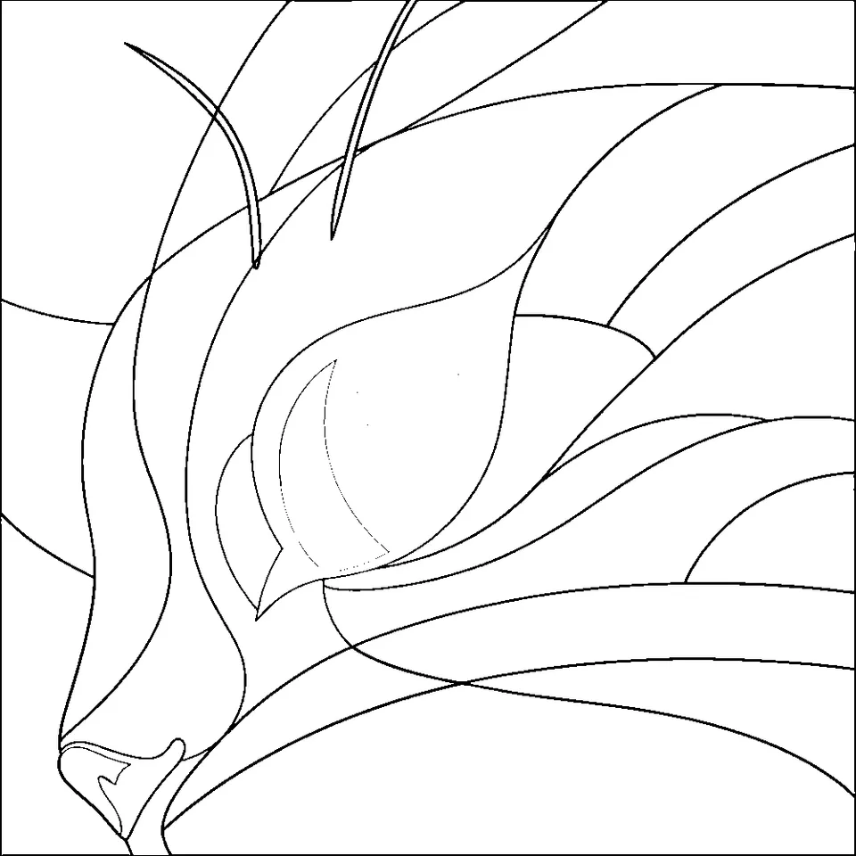 Cat Portrait — Kinusaiga fabric art design preview