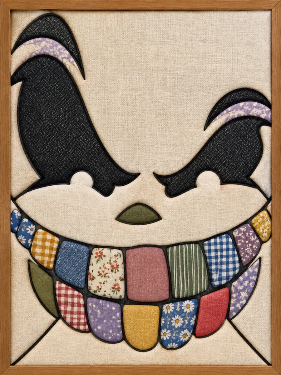 Jack Skellington Face — Kinusaiga fabric art design preview