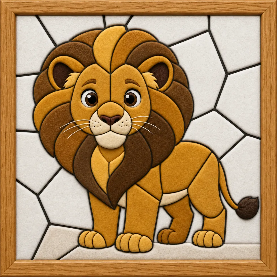 Lion — Kinusaiga fabric art design preview