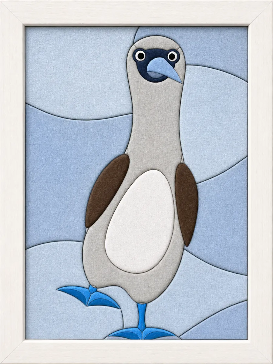 Blue Footed Booby — Kinusaiga fabric art design preview