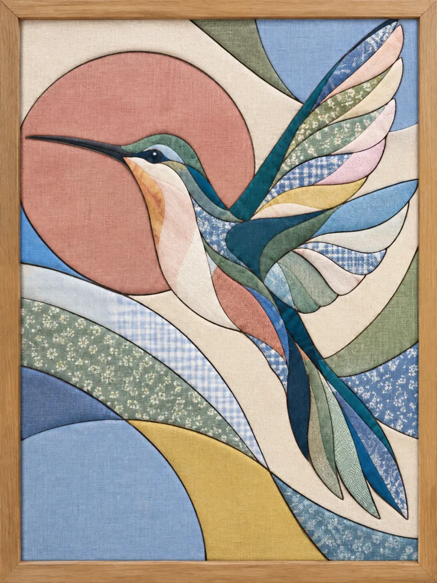 Flying Hummingbird — Kinusaiga fabric art design preview