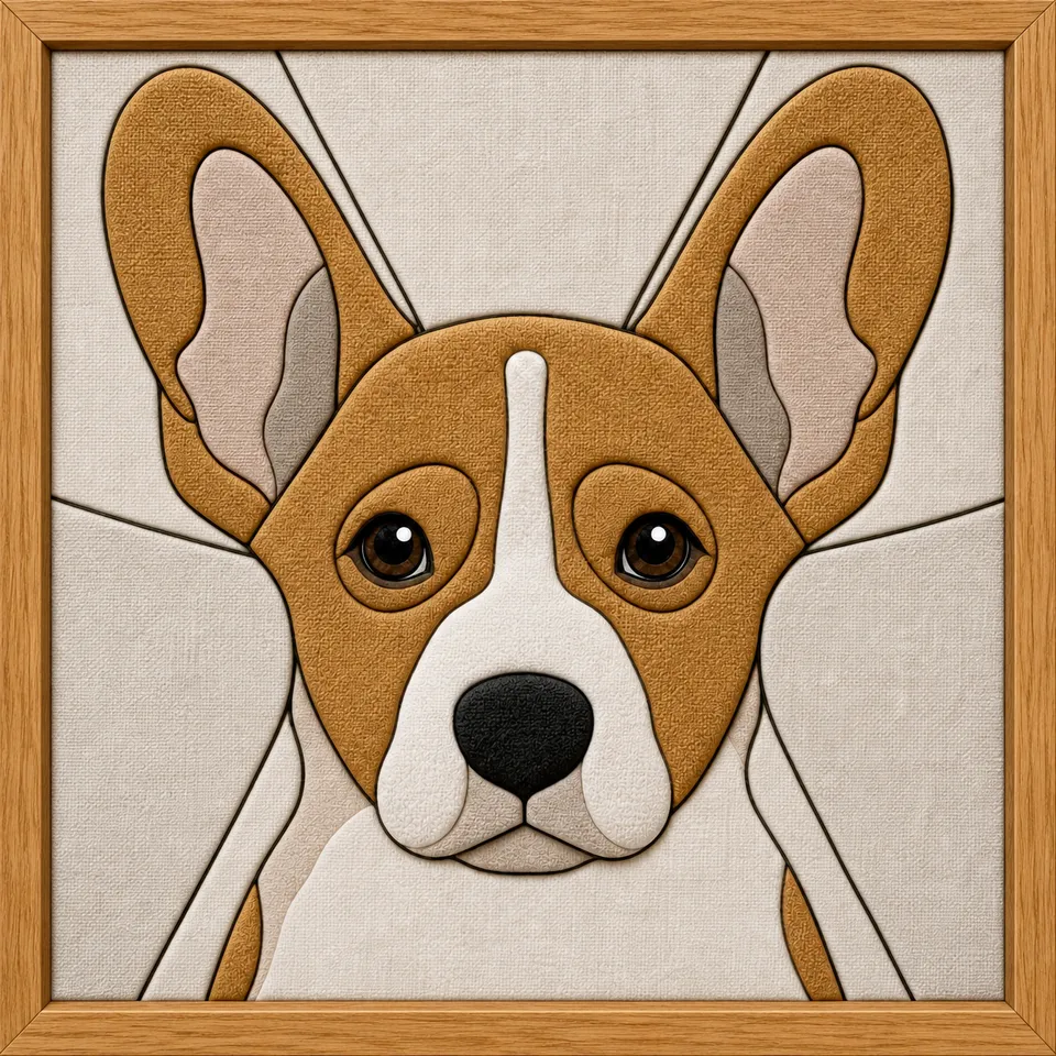 Corgi Portrait — Kinusaiga fabric art design preview